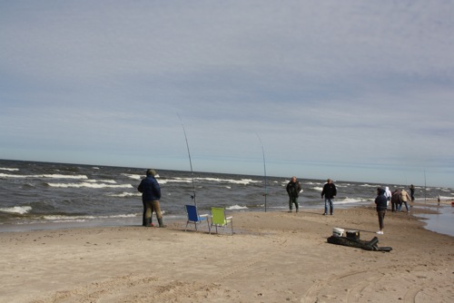 Angler an der Ostsee