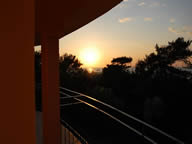 Villa del Mar - Sonnenuntergang vom Balkon des Strandhotels